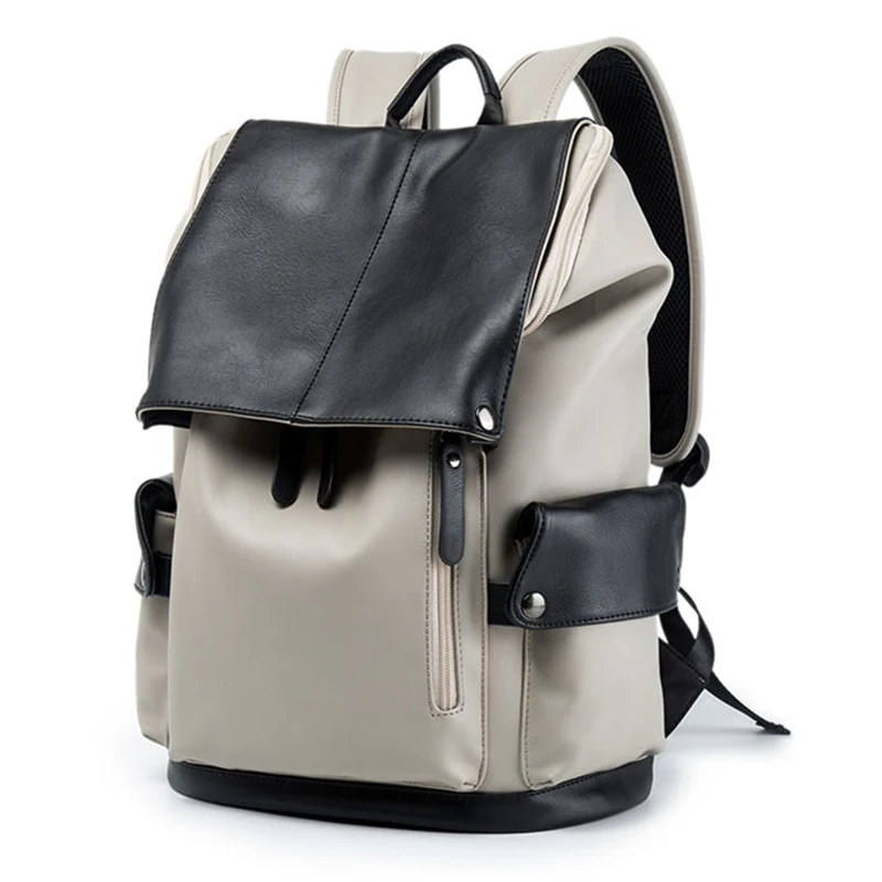 Модные сумки мужской кожаный рюкзак дорожный студенческий подростковый Mochila Escolar