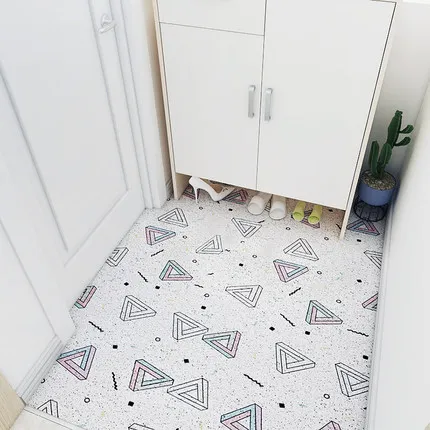 D-rectangle Коврик для прихожей в скандинавском стиле, коврик из ПВХ с петлей на проволоке, небольшой коврик для двери с свежими цветами, коврик для гостиной, ванной комнаты, нескользящий коврик - Цвет: D-rectangle