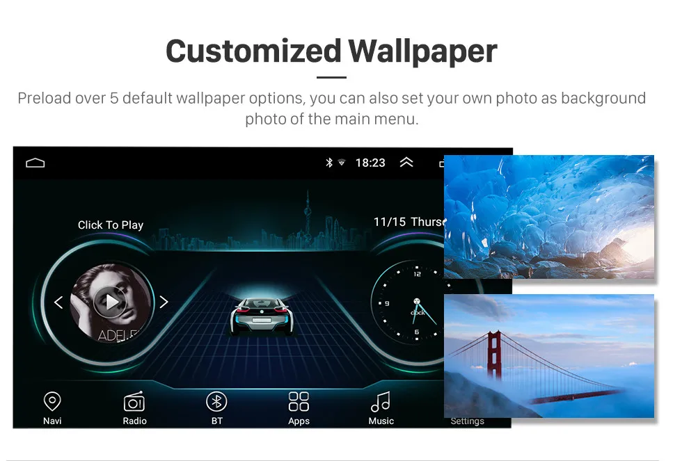 Seicane Android 8,1 2din автомобильный dvd плеер для KIA sportage KX5 gps навигации 9 дюймов Wi-Fi 4-х ядерный стерео автомагнитолы