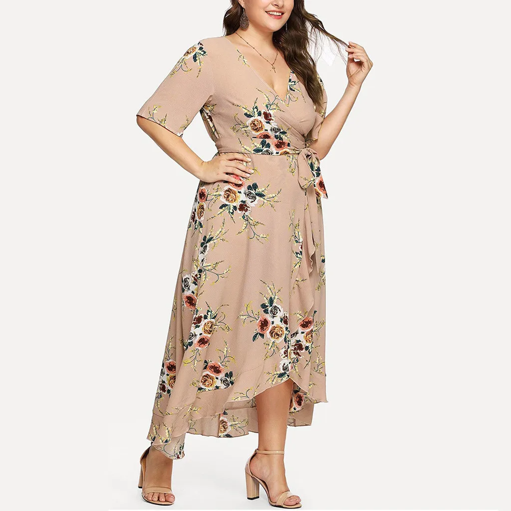 Женское Повседневное платье с коротким рукавом JAYCOSIN богемные вечерние платья v