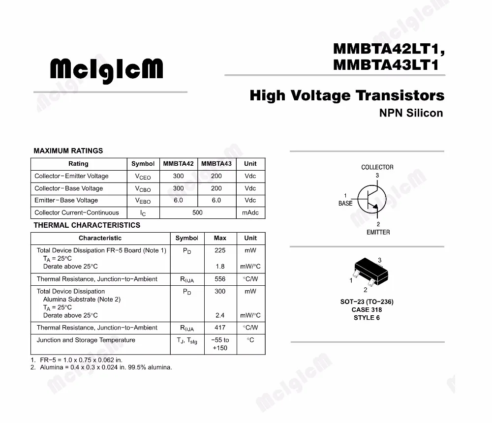 MCIGICM 100 шт. MMBTA42 SOT 23 1D MMBTA42LT1G высоковольтные транзисторы|high voltage transistor|transistor high