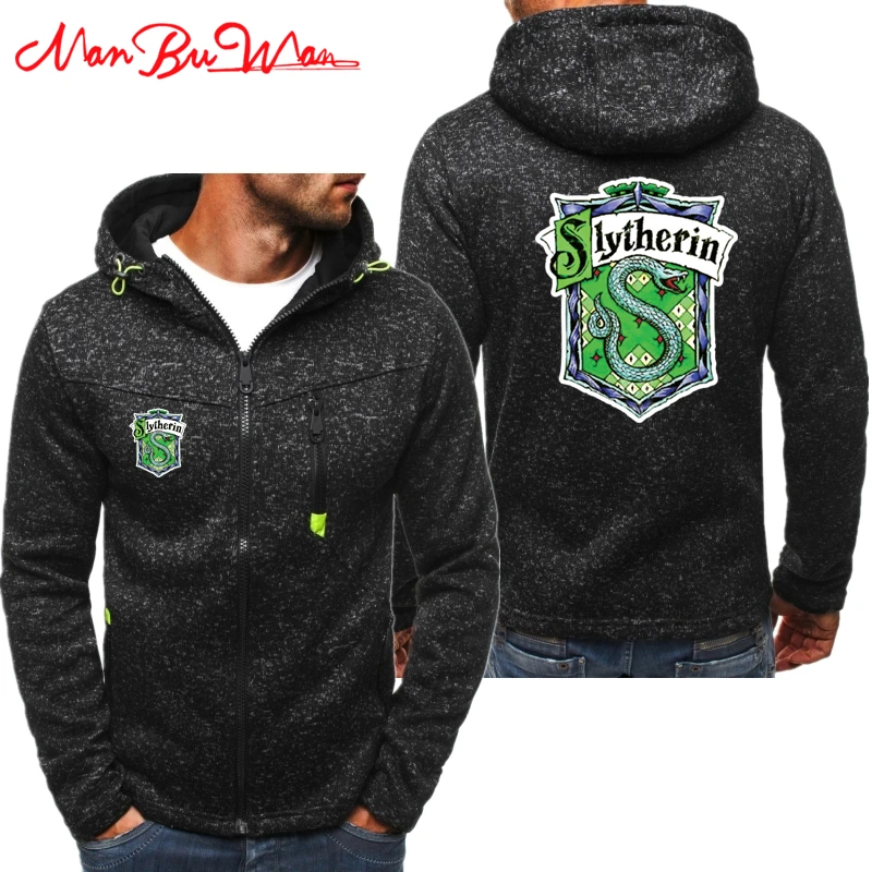 Аниме Гриффиндор толстовки со львом для мужчин Модные свитшоты на молнии мужской