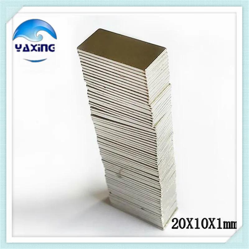 20 шт. магнит 20x10x1 мм N35 Супер сильный блок с неодимовыми магнитами 20*10*1 мм Блок Сильный редкоземельный магнит