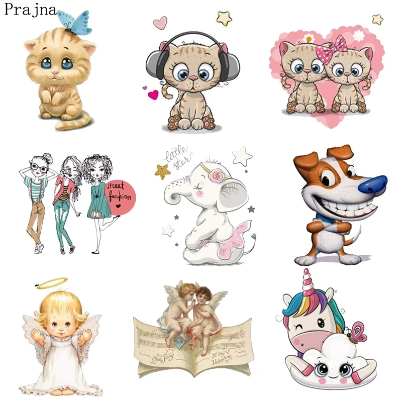 Праджня с рисунком кота из мультфильма для переноса утюгом зверей единорогов