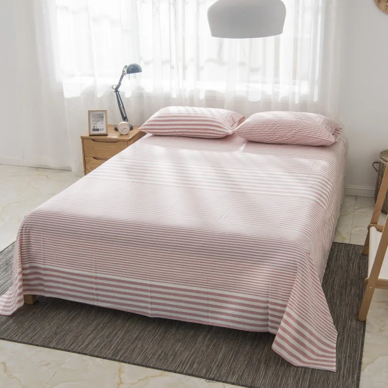 Моющийся хлопок ультра мягкий потертый плоский лист Король Королева Двухместный