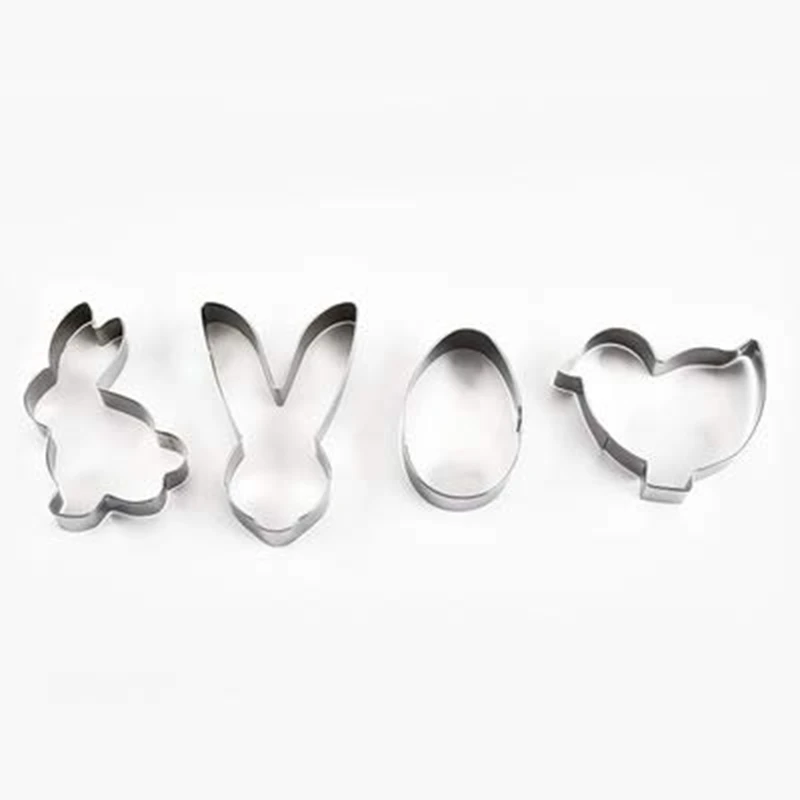 Пасхальные формочки для печенья 4 шт. антипригарные мини печенье из нержавеющей