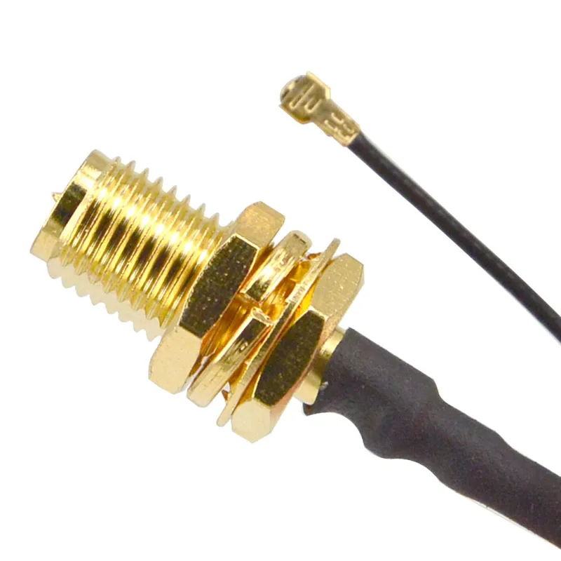 10pcs/lot RP-SMA Female Bulkhead to IPX/ U.FL/ MHF4 10cm 0.81 Antenna Extension Cable for U.FL Hand-held Radio MINI PCI | Обустройство
