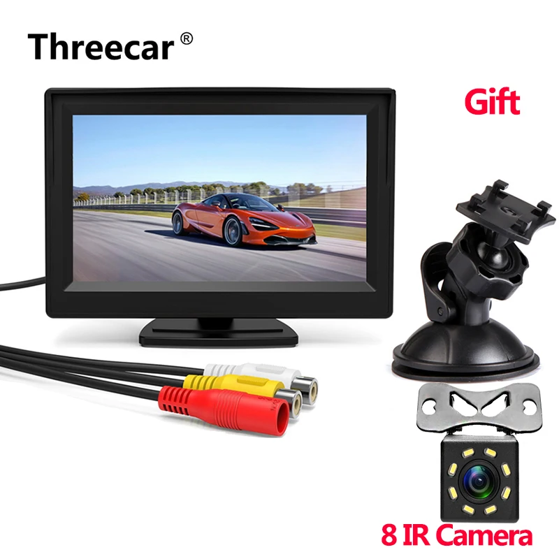 8 camera monitor Новинка 5 дюймов автомобиля камера заднего вида комплект Резервное копирование автомобильный ЖК-дисплей Дисплей HD Автомобильная камера заднего вида для парковки Системы беспроводной передатчик - Цвет: 8 camera monitor