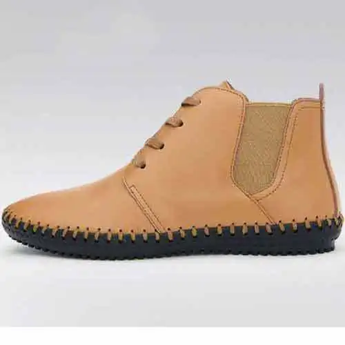 0111 Men's Formal Sneaker Business Genuine Leather Flats Shoes Cowhide High Top|shoes tie|cowhideshoes bags and accessories |