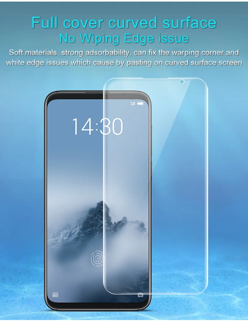 Imak Hydrogel III 3 для Mei zu 16th/16th Plus, защита экрана с полным покрытием, мягкий Задний Передний, Задний защитный, не стеклянный