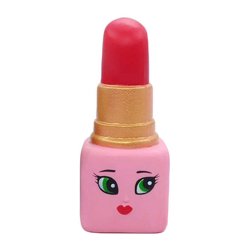 Lipstick Новинка, Jumbo Kawaii, Женская губная помада, мягкая, медленно поднимающаяся, креативная, мягкая, сжимающая игрушка, хлеб, торт, ароматический, облегчение стресса для детей, Подарочная игрушка - Цвет: Lipstick