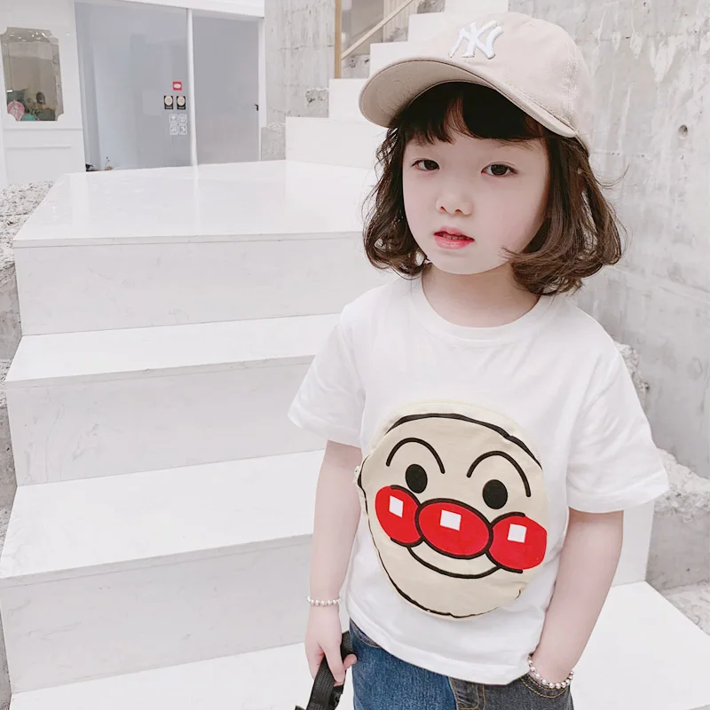 ANKRT 19 новые летние Kids'Bread супер карман футболка для детей хлопок короткий рукав Top.2T-6 T