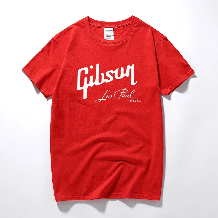 Летние Новые футболки Gibson, мужские хлопковые футболки с круглым вырезом, мужские футболки с коротким рукавом, европейские размеры, хип-хоп мужские футболки, топы