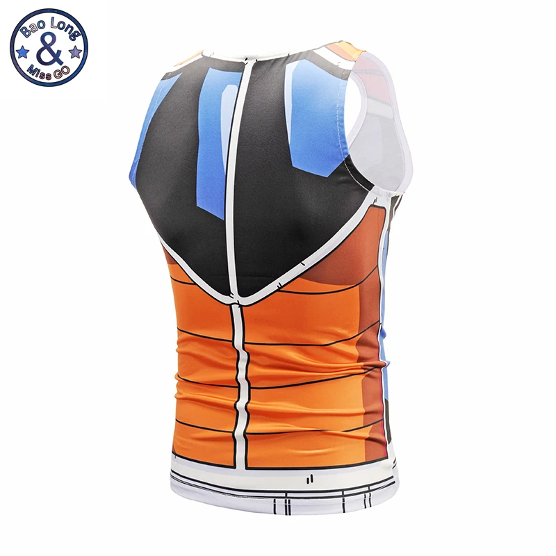 Mr. BaoLong &amp Miss. GO мужской 3D жилет без рукавов аниме Dragon Ball Z Vegeta мужские облегающие