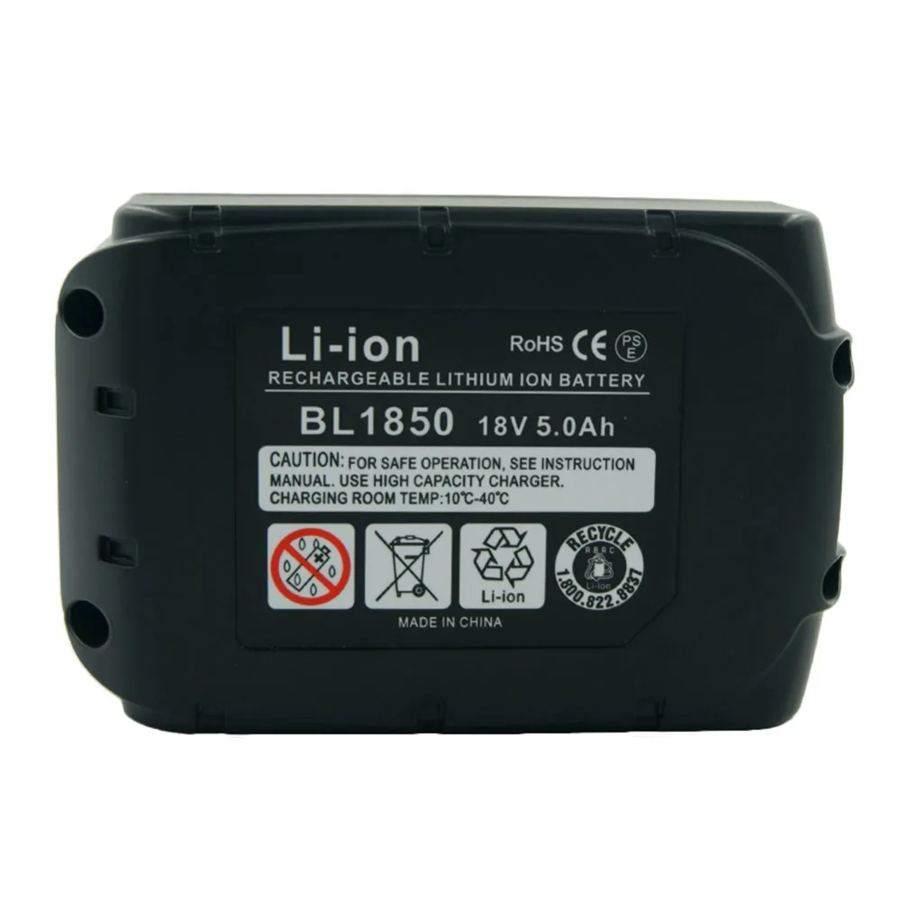 Литий ионный аккумулятор для Makita BL1815 BL1850 LXT400 BL1840 BL1830 18 в 5000 мАч|Перезаряжаемые