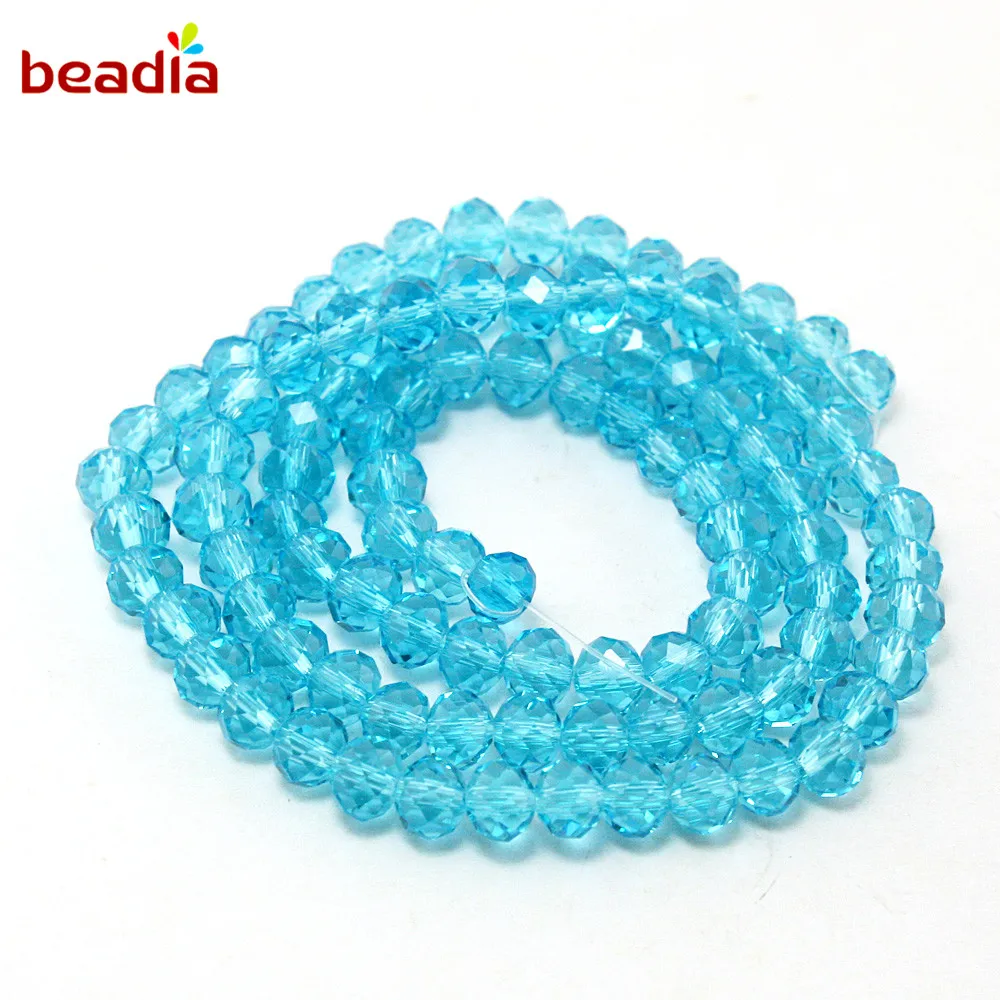 Круглые стеклянные бусины разделители черные прозрачные красные 50 шт. 4 Х6