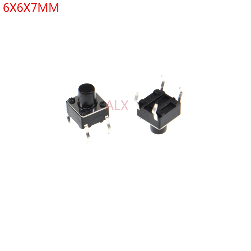 100 шт. 6X6x7mm 4-контактный кнопочный переключатель dip TACT тактильные переключатели Micro