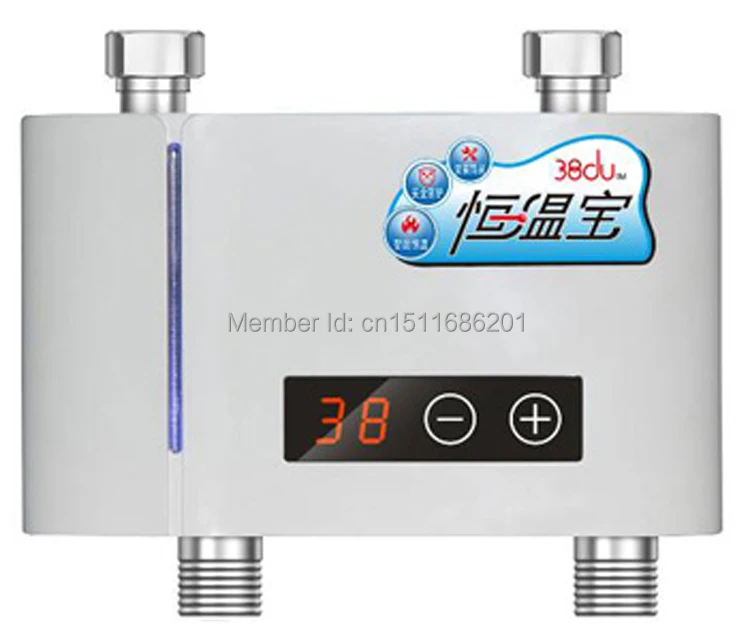 Electric shower water heater digital touch thermostat faucet mixer thermostatic mixing valve with temperature display |