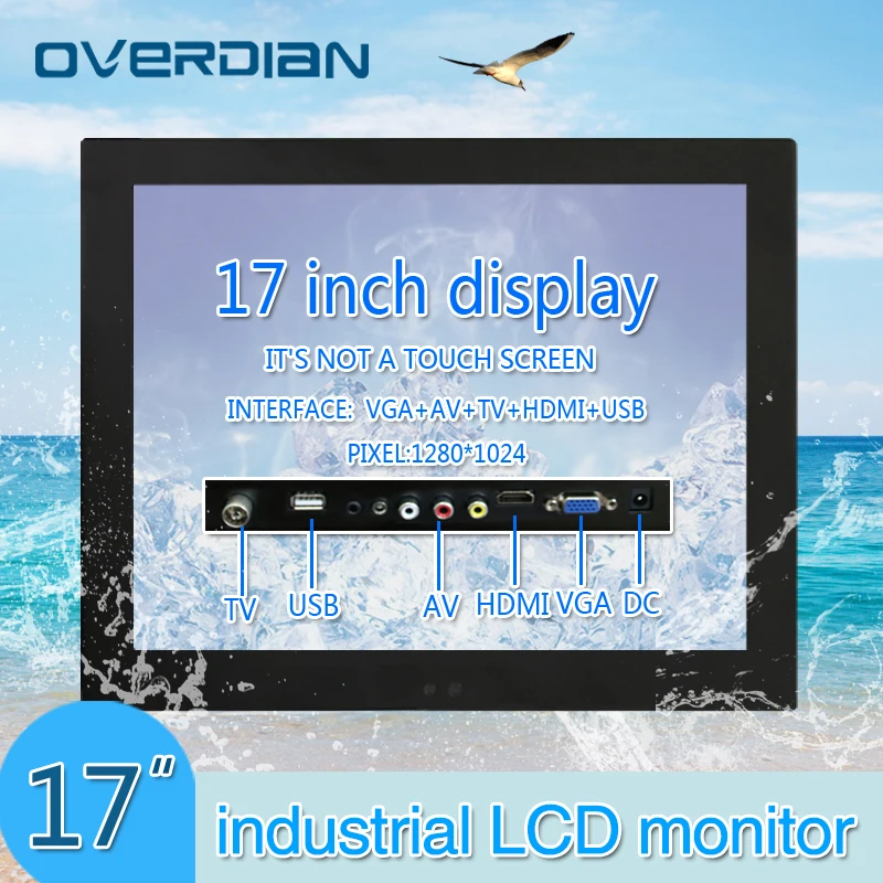 17 &quotVGA/HDMI/TV/AV/USB разъем для ЖК монитора/дисплей безсенсорный экран железная