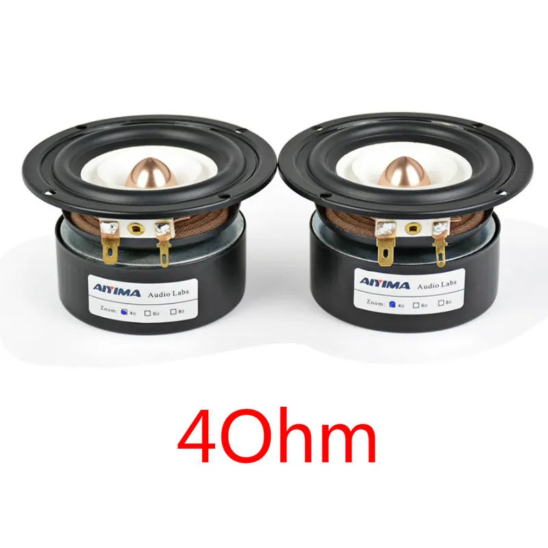 AIYIMA 2 шт. 3 дюймов мини аудио Портативный Динамик s 4Ohm 8Ohm 15 Вт полный спектр Hifi Басс, Динамик НЧ-динамик, Bluetooth AUX Динамик "сделай сам" - Цвет: Round 4Ohm 15W