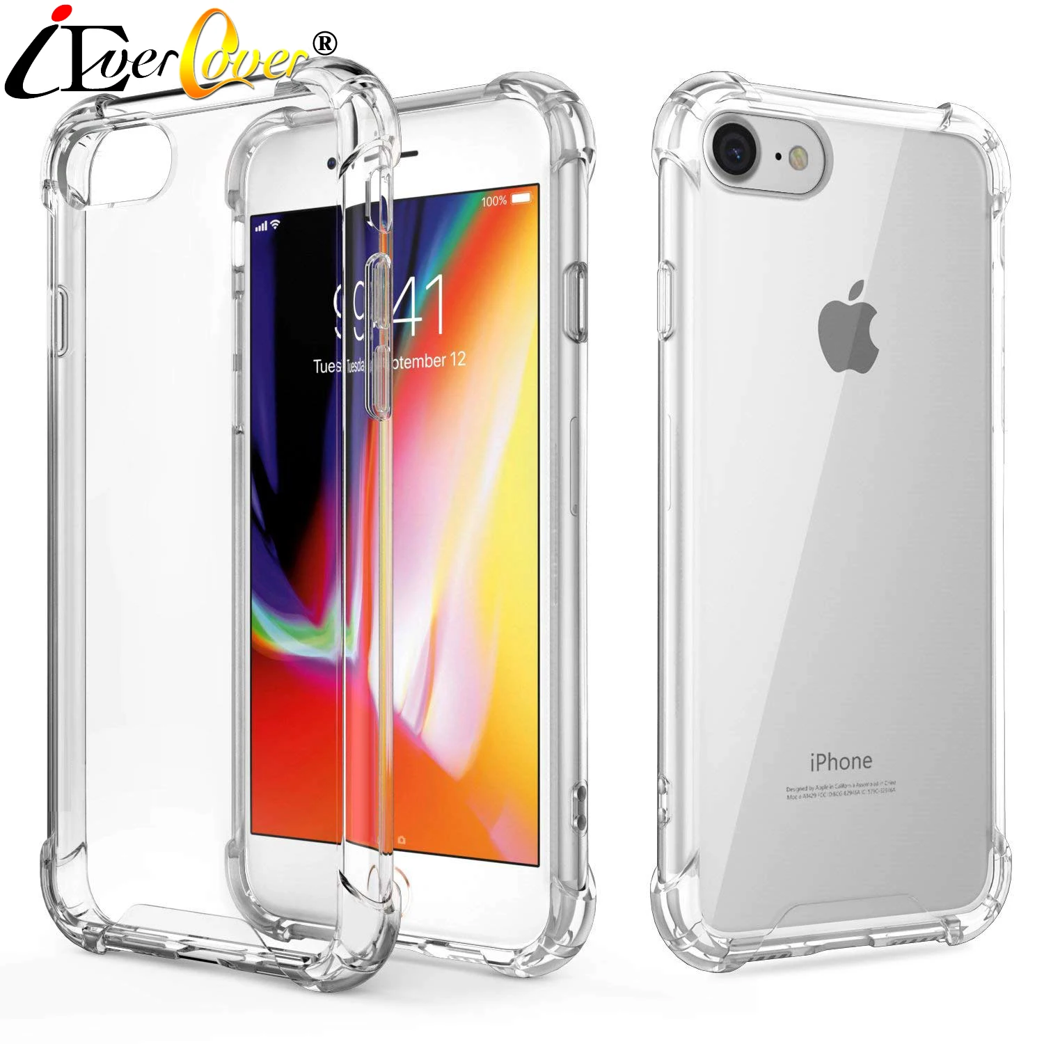 Противоударный силиконовый чехол из тпу для iPhone 8 7 Plus 6S прозрачный мягкий гелевый