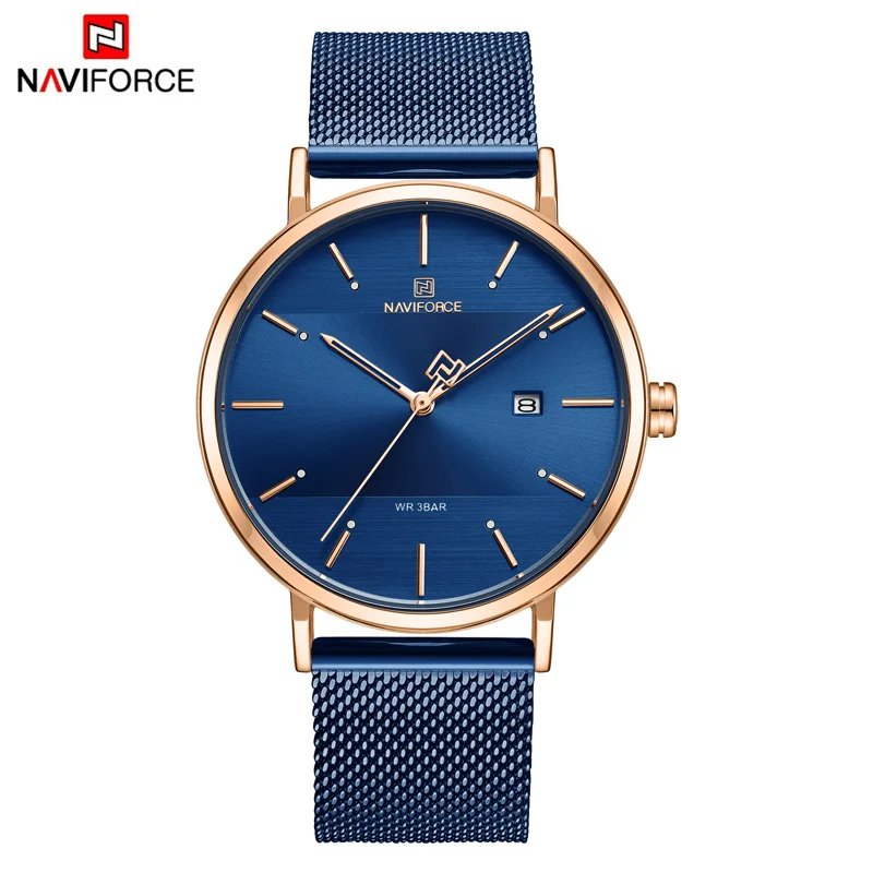 Men RG BE NAVIFORCE часы Топ бренд для мужчин простые кварцевые часы для мужчин s Мода Синий нержавеющая сталь водонепроницаемый наручные часы Relogio Masculino - Цвет: Men RG BE