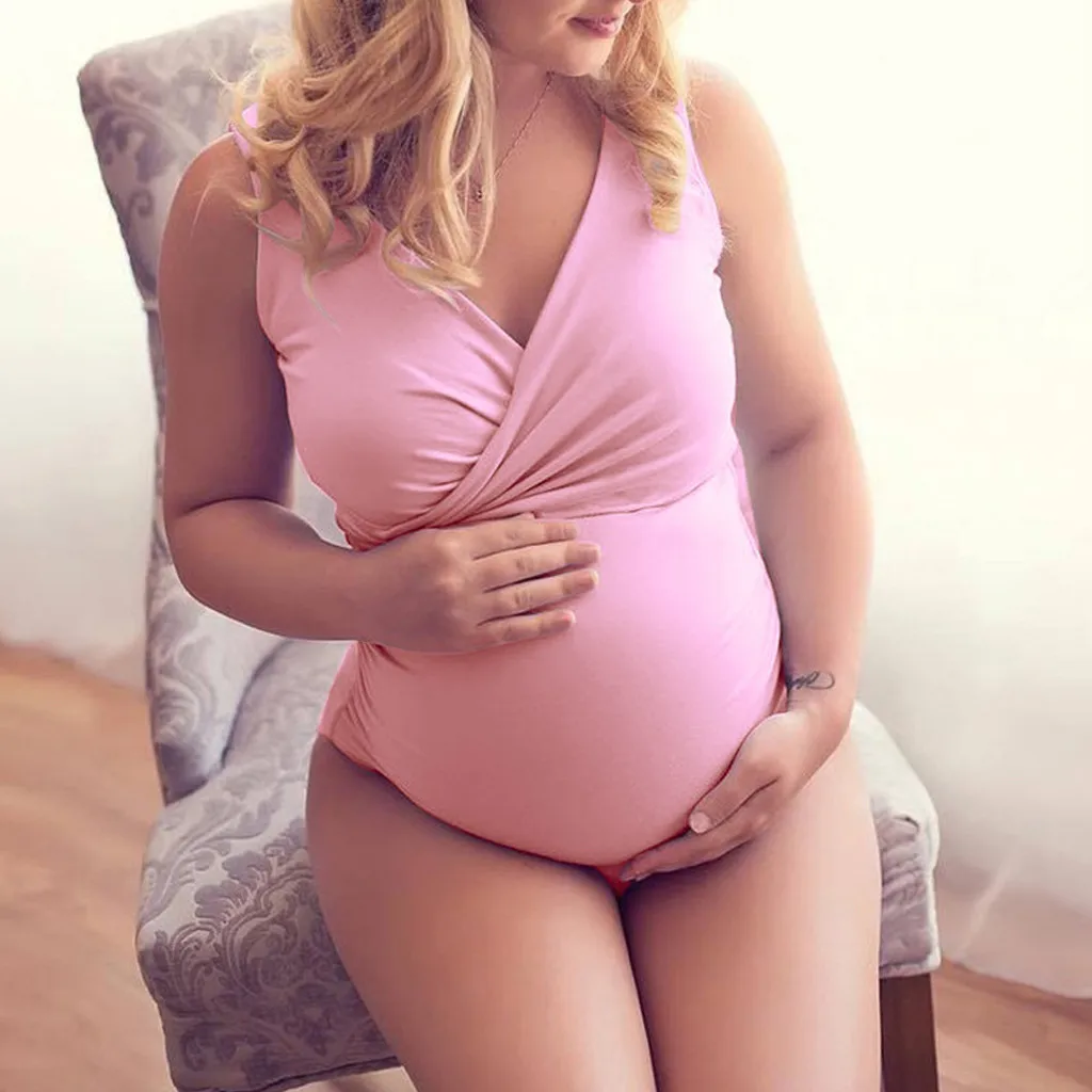 Купальник для беременных танкини женский летний купальник кормящих Одноцветный