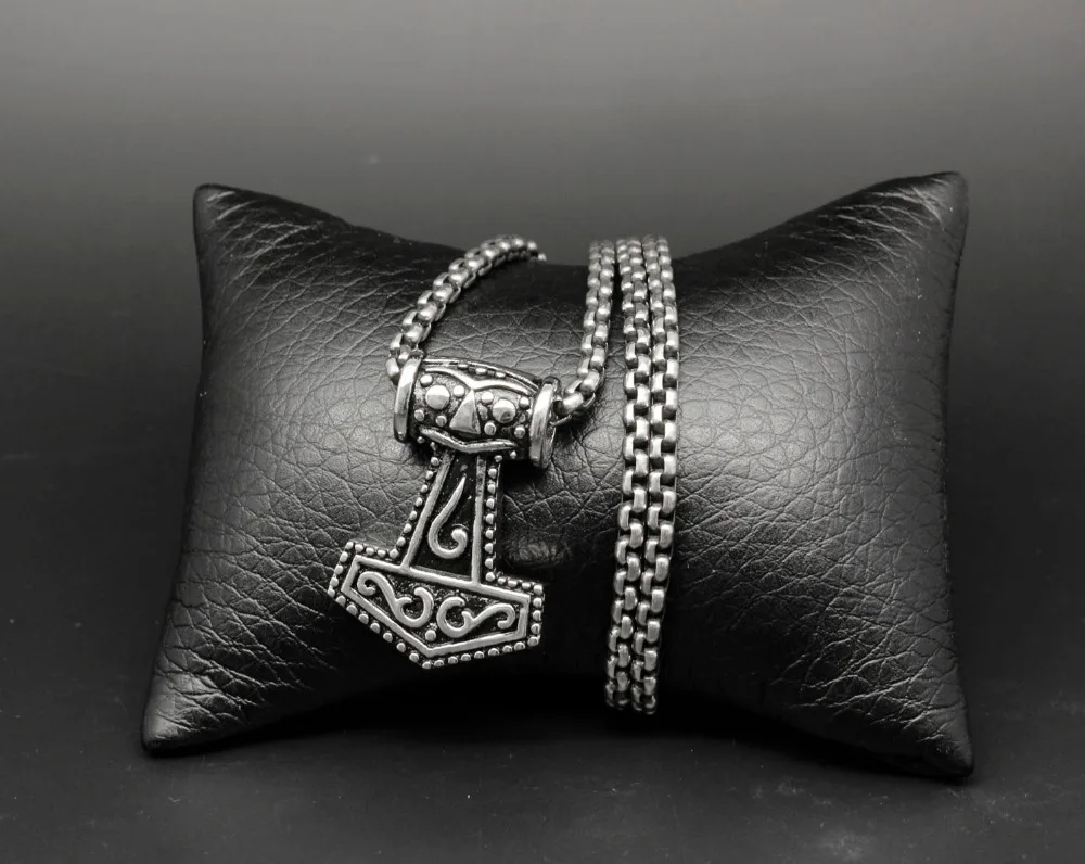 Кулон из нержавеющей стали ожерелье цепочка бесплатная доставка B1A501|mjolnir