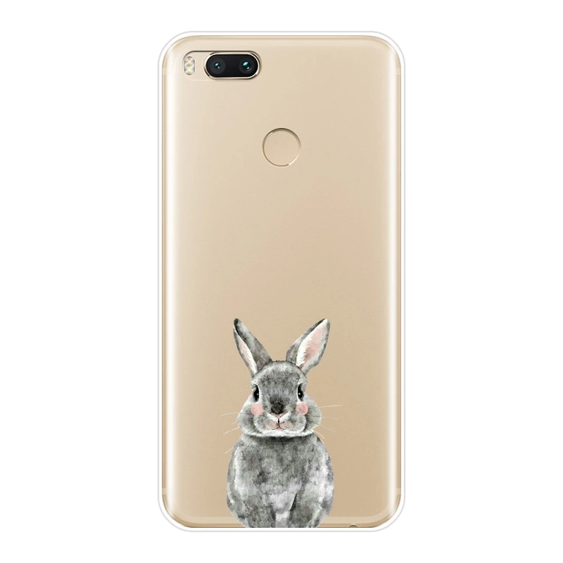 Kawaii Кролик мультфильм телефон чехол для Xiaomi MI A1 A2 LITE 8 SE силиконовая Мягкая задняя