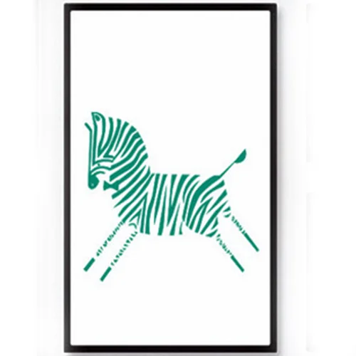 Новый скандинавский мятный зеленый плакат животные холст настенная Картина на