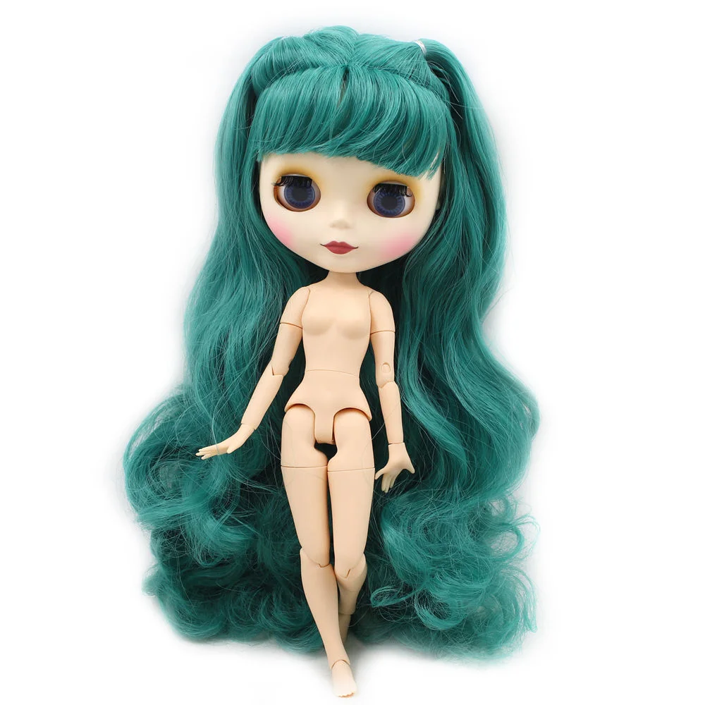 Обнаженная кукла Blyth bjd с соединением тела зеленые волосы длинные волосы мультфильм bjd 1/6 кукла модель игрушки