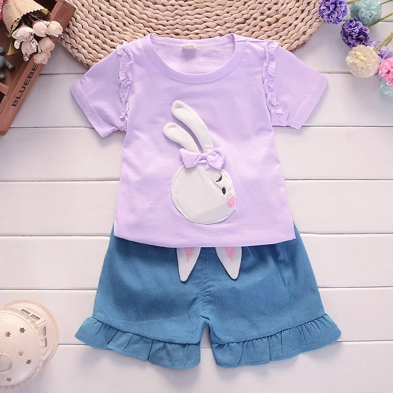 Комплекты летней одежды для новорожденных девочек Повседневная хлопковая