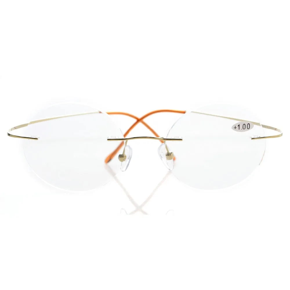 R15026 Eyekepper титановые круглые очки для чтения без оправы круглый считыватель + 0 0/0 5/0