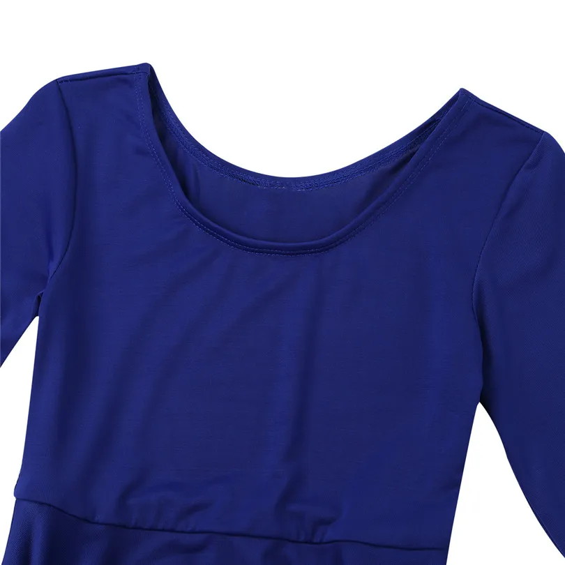 2018 Freebily детское танцевальное платье с длинными рукавами для девочек свободное