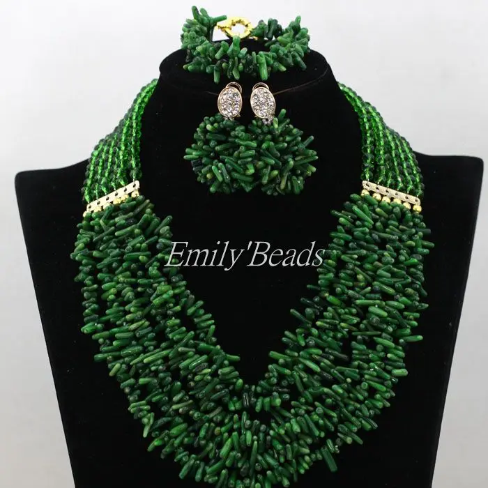 Набор свадебных украшений ожерелье из коралловых бусин в нигерийском стиле