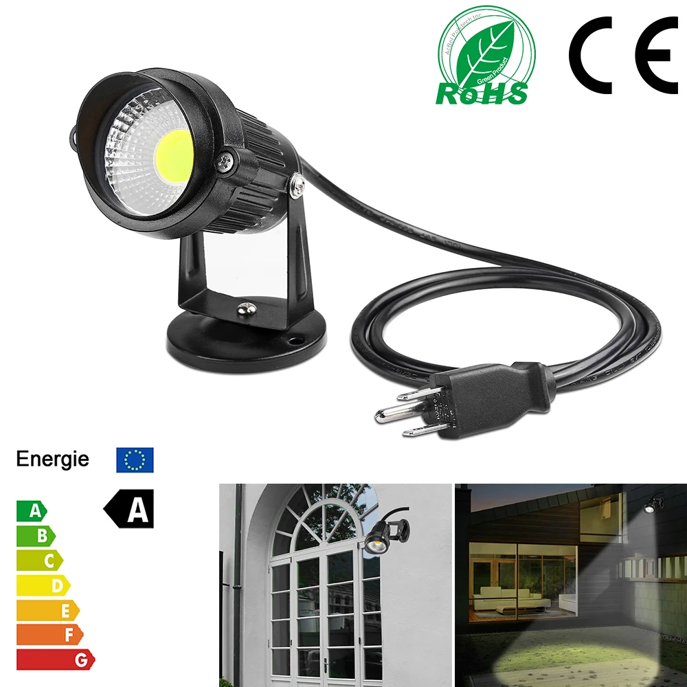 

New Style COB Garden Lawn Lamp Light 220V 110V Outdoor LED Spike Light 3W Path Landscape Waterproof Spot Bulbs