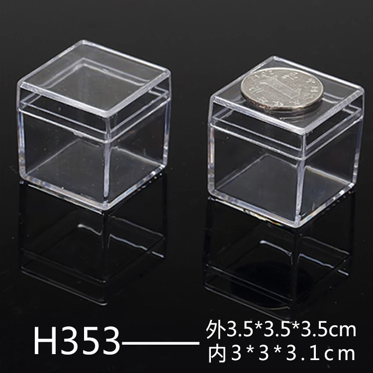 Квадратная коробка из прозрачного пластика 16 размеров | Дом и сад