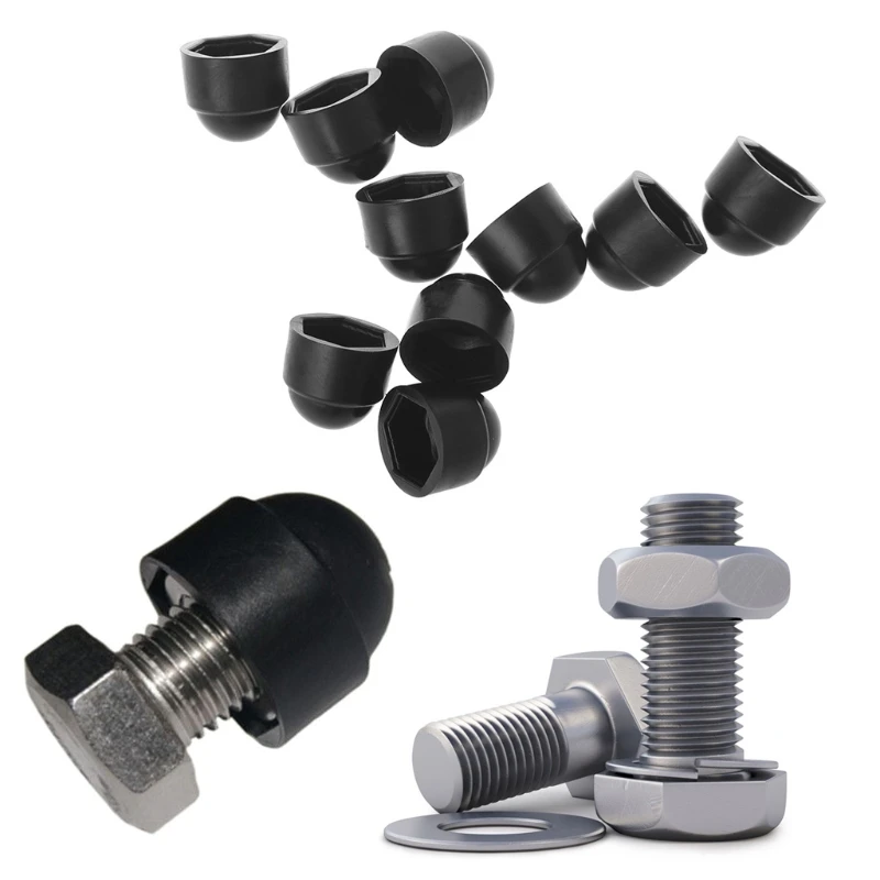 

10Pcs M6 M8 M10 M12 Bolt Nut Dome Protection Caps Covers Exposed Hexagon Plastic