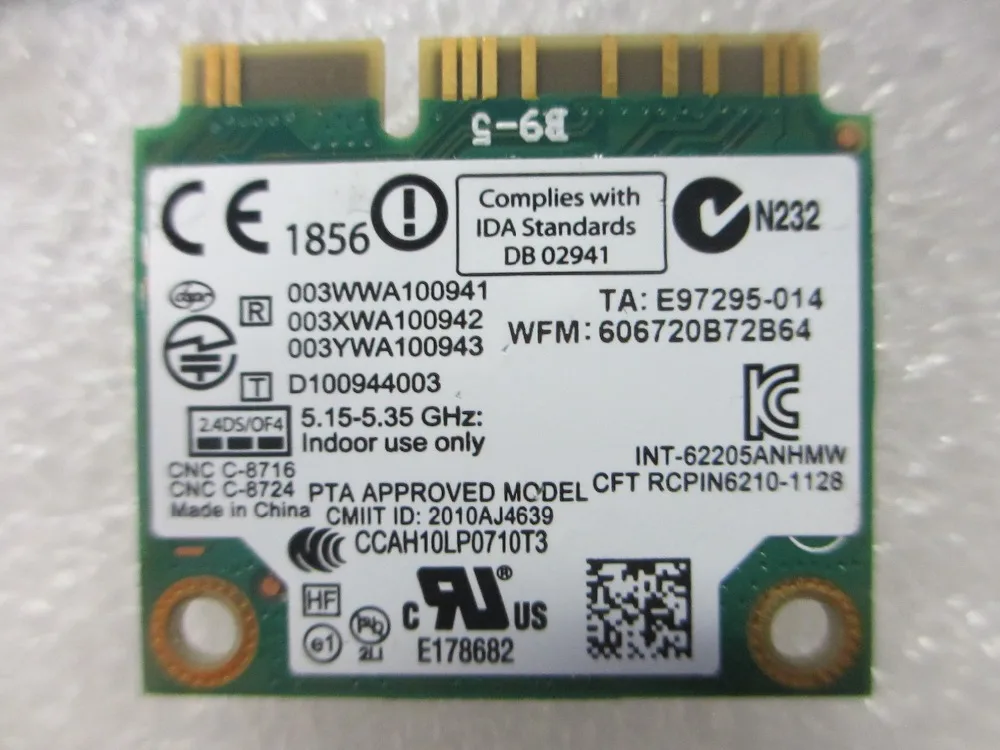 Новая карта беспроводного адаптера Advanced N Wi Fi 6205 62205ANHMW для HP SPS 631954 01|Сетевые карты|