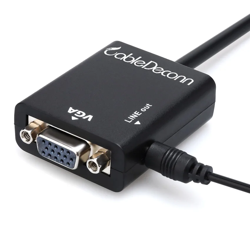 HDMI в VGA конвертер с аудио мини адаптер и микро 3в1 папа женский