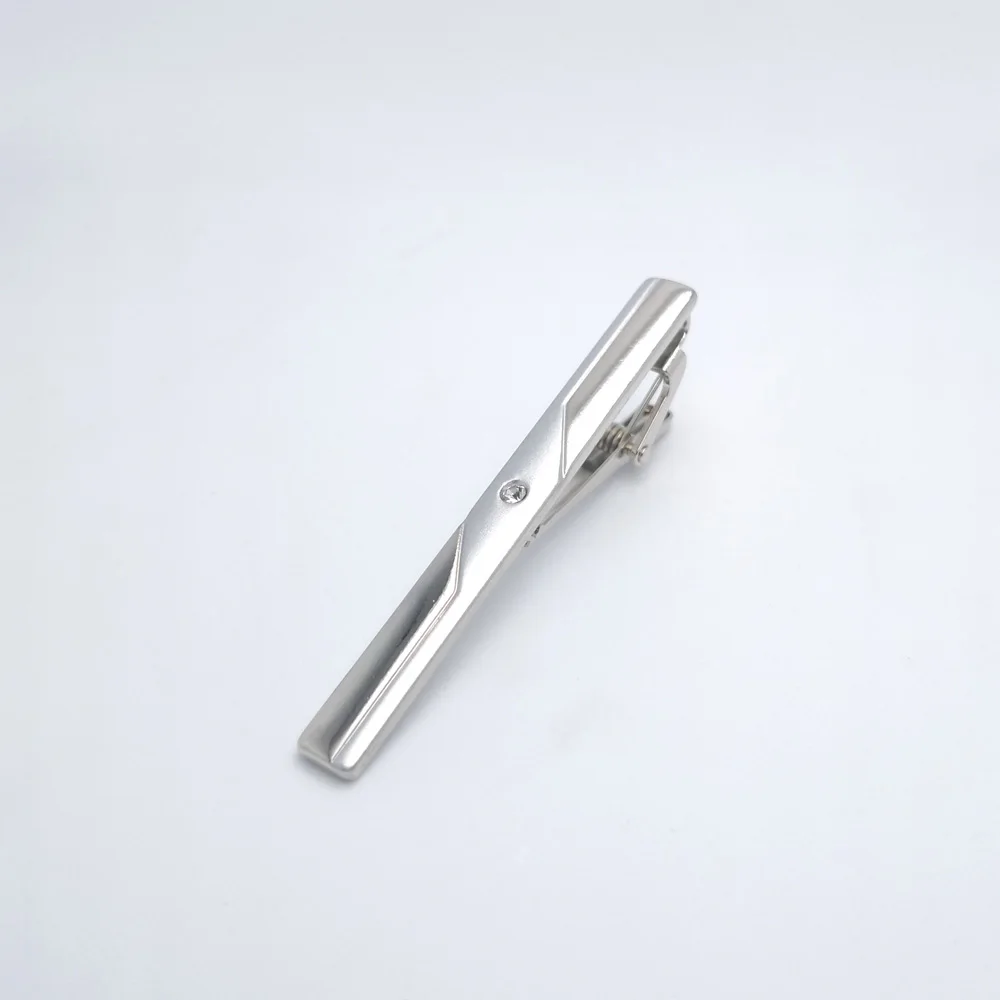 Новинка простая металлическая Серебристая заколка для галстука HUISHI свадебный