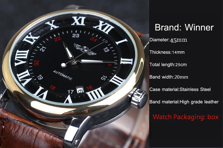 Часы наручные мужские механические Автоматические с автоподзаводом и