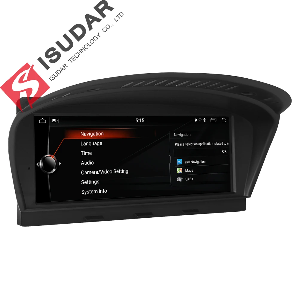 Isudar автомобильный мультимедийный плеер 2 din android 7.1.1 dvd 8 дюймов для BMW 3 Series 5 серии E60