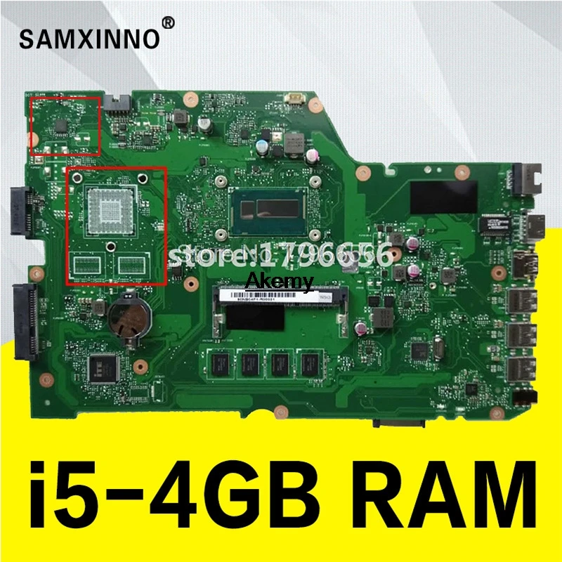 

X751LA материнская плата I5-4G для For Asus X751L X751LD X751LX X751LK K751L материнская плата для ноутбука X751LA материнская плата X751LA материнская плата