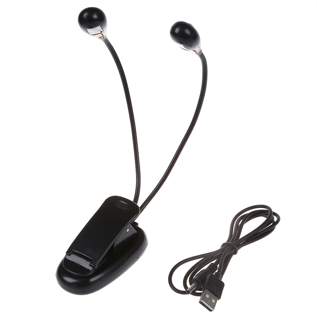 Brand New Black Clip on 2 Dual Arms LED Flexible Book Music Stand Light Lamp | Освещение
