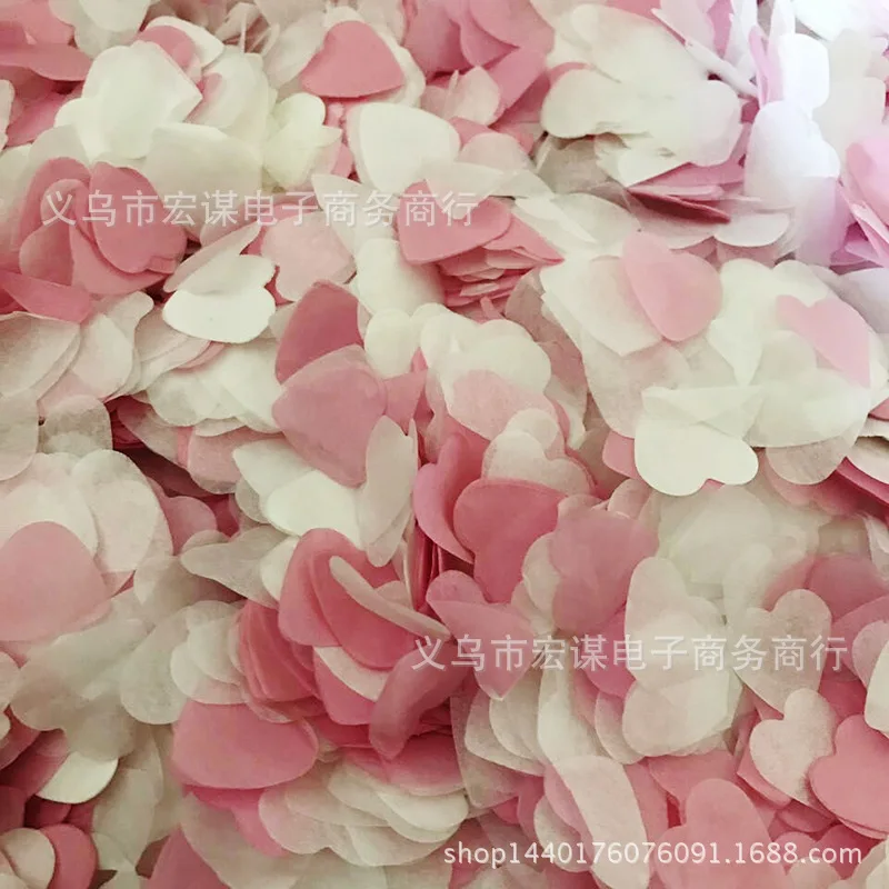 

60g Wedding Confetti Love Heart round Shape Tissue Paper Red White Colors For Wedding Decoration Birthday Party Supplies