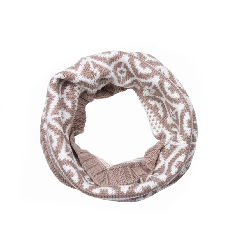 

Tube Scarf For Women Winter Warm Knitted Jacquard Snood Infinity Scarf 2017 Fashion Icelandic Yarn Neck Circle Female Scarf Ring