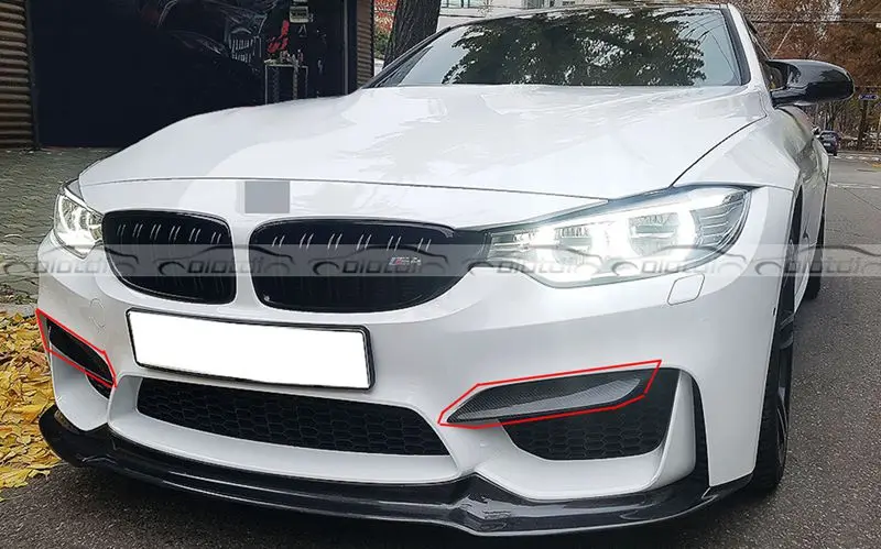 Вставки для переднего верхнего бампера из углеродного волокна подходят BMW F80 M3 F82