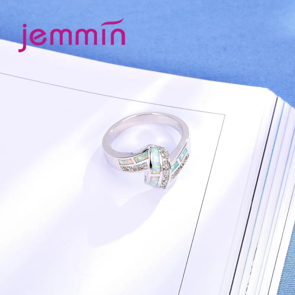 Женское кольцо из серебра 925 пробы с белым огненным опалом|ring for|rings for womenring women |