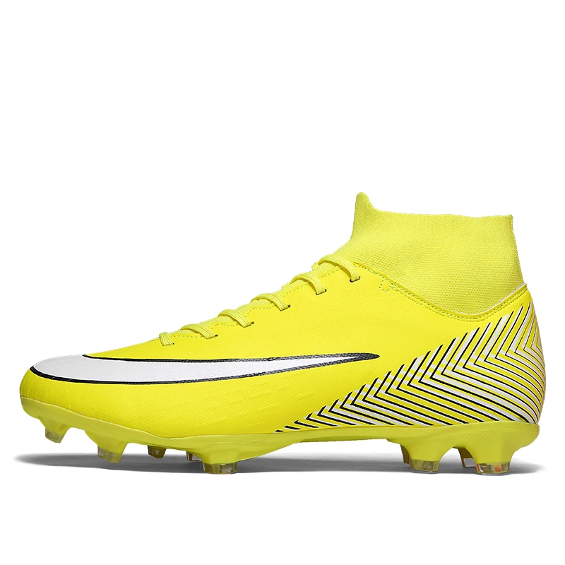 Hot Sale Mens Big Size Soccer Cleats High Ankle Football Shoes Long Spikes Outdoor Traing Boots for Men 38-45 | Спорт и развлечения